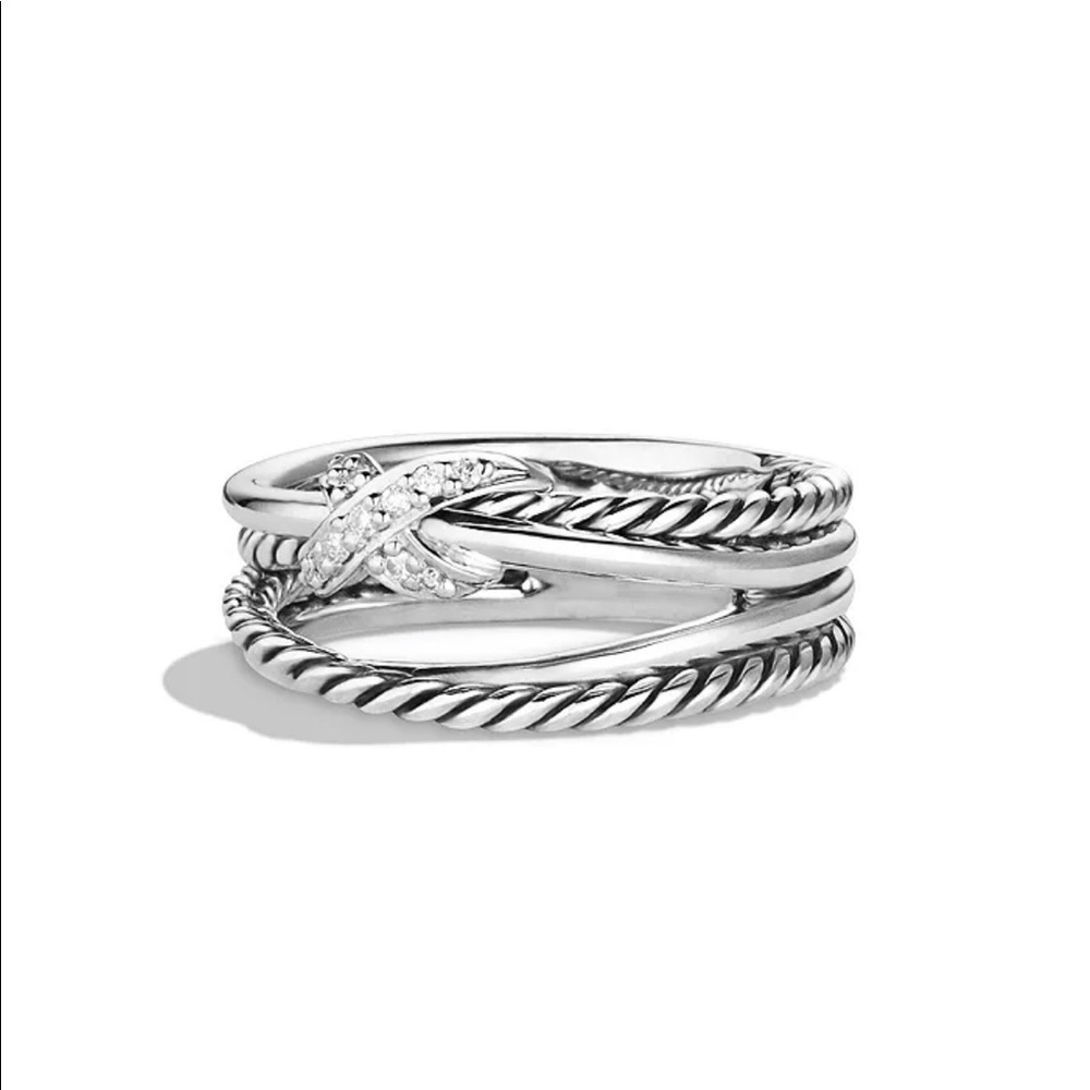 David Yurman X Collection Ring with Diamonds - Picture 3 of 8